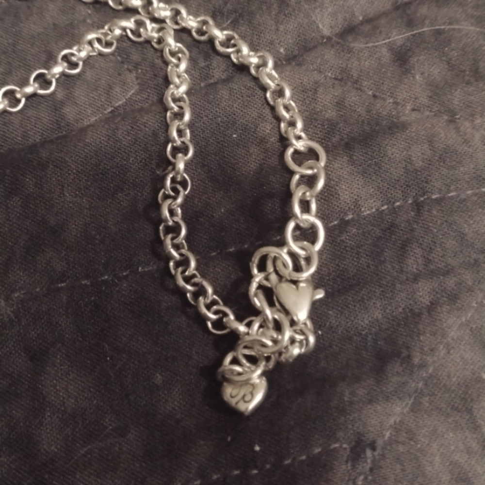 Brighton Double Connected Scroll Etched Heart Nec… - image 4